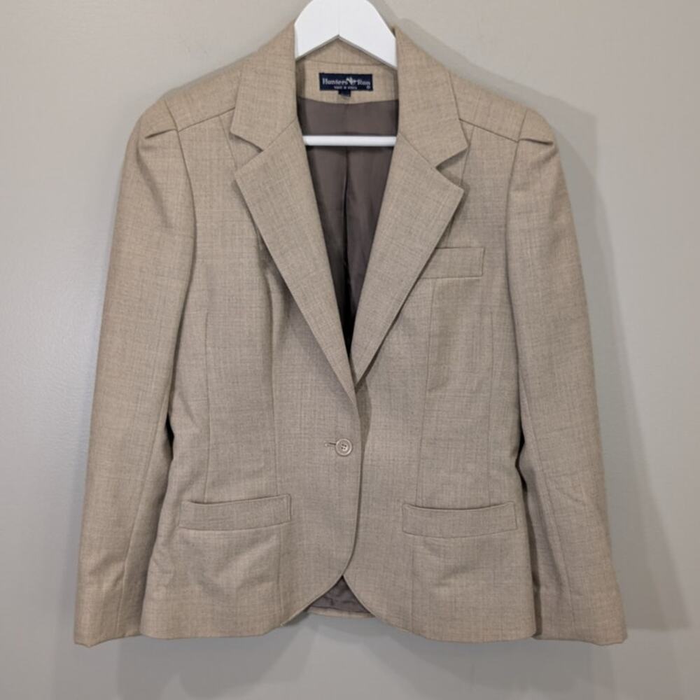 Hunters Run Wool Blazer Tailored Vintage Office Boss Minimalist Academia 9/10